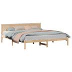 vidaXL Bettgestell Braun 200 x 200 cm Massivholz Kiefer