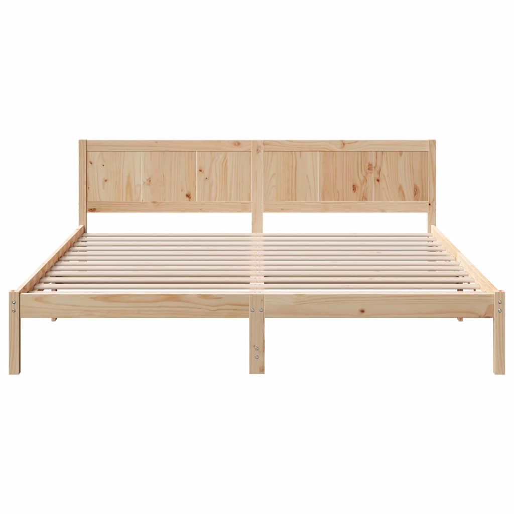 vidaXL Bettgestell Braun 200 x 200 cm Massivholz Kiefer