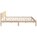 vidaXL Bettgestell Braun 200 x 200 cm Massivholz Kiefer