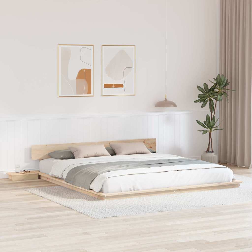 vidaXL Bettgestell Braun 200 x 200 cm Holz