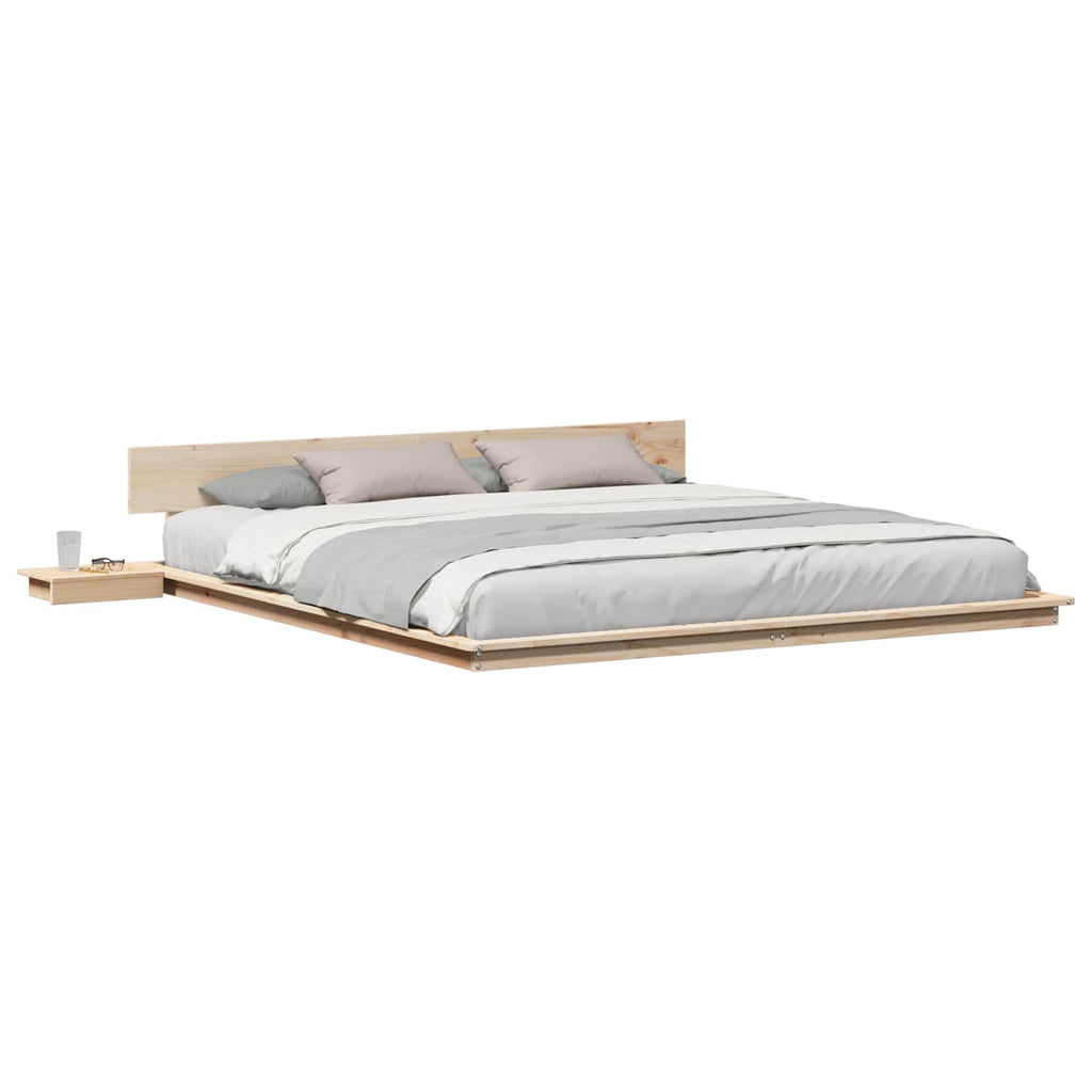 vidaXL Bettgestell Braun 200 x 200 cm Holz