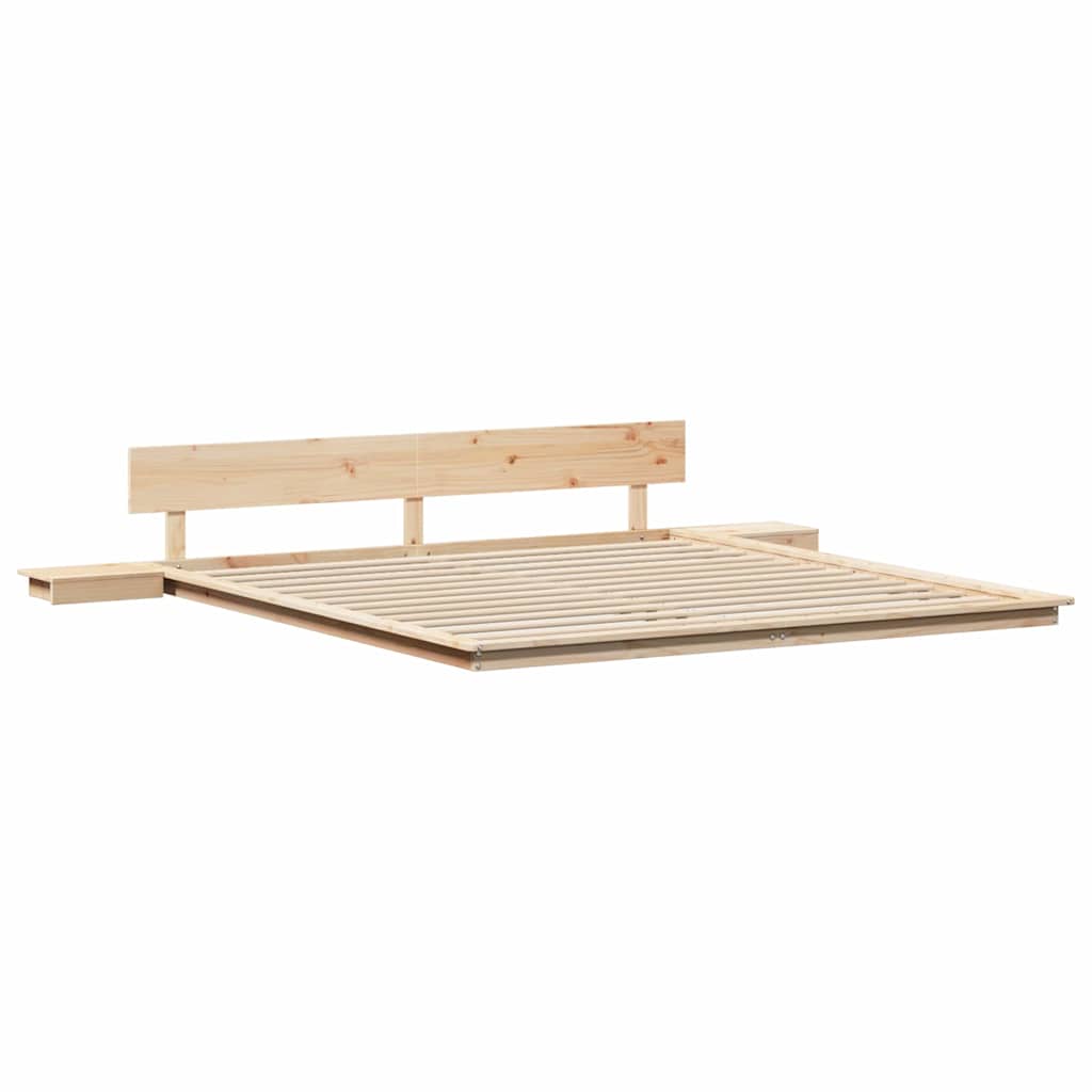 vidaXL Bettgestell Braun 200 x 200 cm Holz