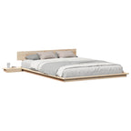 vidaXL Bettgestell mit Kopfteil mit Speicher Braun 160 x 200 cm Holz