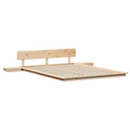 vidaXL Bettgestell mit Kopfteil mit Speicher Braun 160 x 200 cm Holz