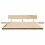 vidaXL Bettgestell mit Kopfteil mit Speicher Braun 160 x 200 cm Holz