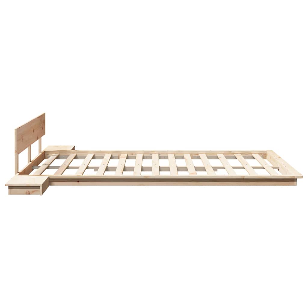 vidaXL Bettgestell mit Kopfteil mit Speicher Braun 160 x 200 cm Holz
