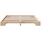vidaXL Bettrahmen Natur 200 x 200 cm Massives Kiefernholz