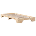 vidaXL Bettgestell Massives Kiefernholz 90 x 200 cm Massivholz Kiefer