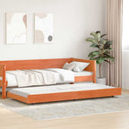 vidaXL Bettgestell Braun 90 x 200 cm Massivholz Kiefer