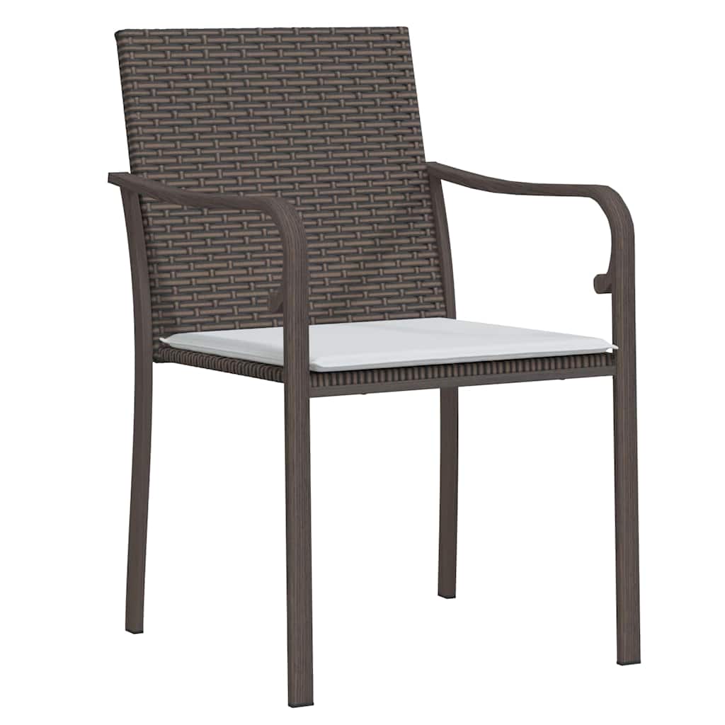 vidaXL Garten Essgruppe 9 pcs Braun und Schwarz PE-Rattan