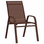 vidaXL Garten Essgruppe 9 pcs Braun und Schwarz
