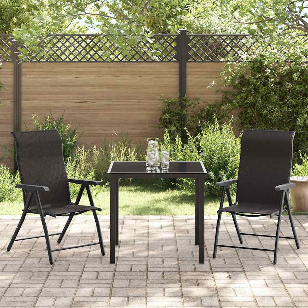 vidaXL Garten Essgruppe 3 pcs Schwarzer Kaffee