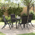 vidaXL Garten Essgruppe 5 pcs Schwarzer Kaffee
