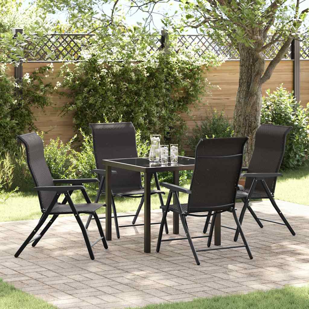 vidaXL Garten Essgruppe 5 pcs Schwarzer Kaffee