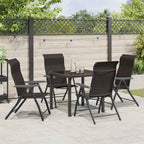 vidaXL Garten Essgruppe 5 pcs Schwarzer Kaffee