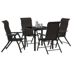 vidaXL Garten Essgruppe 5 pcs Schwarzer Kaffee