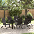 vidaXL Garten Essgruppe 7 pcs Schwarzer Kaffee