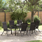 vidaXL Garten Essgruppe 7 pcs Schwarzer Kaffee