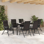 vidaXL Garten Essgruppe 7 pcs Schwarzer Kaffee