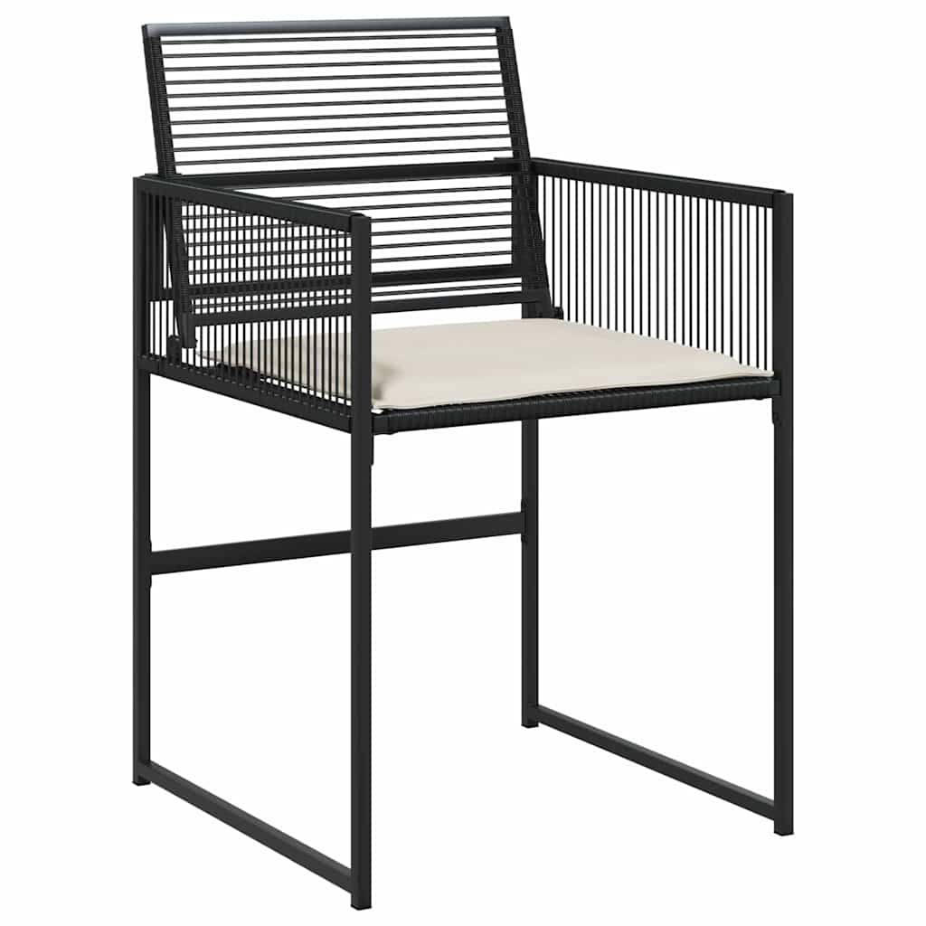 vidaXL Garten Essgruppe 5 pcs Schwarz Poly-Rattan