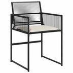 vidaXL Garten Essgruppe 5 pcs Schwarz Poly-Rattan