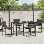 vidaXL Garten Essgruppe 5 pcs Schwarz 140 x 70 x 73 cm
