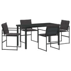 vidaXL Garten Essgruppe 5 pcs Schwarz 140 x 70 x 73 cm