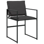 vidaXL Garten Essgruppe 5 pcs Schwarz 140 x 70 x 73 cm