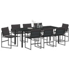 vidaXL Garten Essgruppe 9 pcs Schwarz 200 x 80 x 73 cm