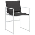 vidaXL Garten Essgruppe 5 pcs Weiß Textilene und Stahl
