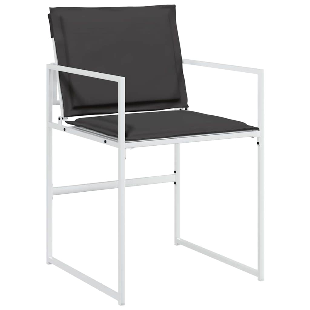 vidaXL Garten Essgruppe 5 pcs Weiß Textilene und Stahl