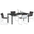 vidaXL Garten Essgruppe 5 pcs Weiß Textilene und Stahl