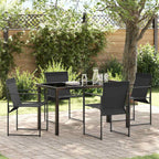 vidaXL Garten Essgruppe 5 pcs Weiß Textilene und Stahl