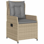vidaXL Garten Essgruppe 5 pcs Beige und Hellgrau Poly-Rattan