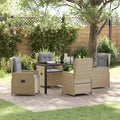 vidaXL Garten Essgruppe 5 pcs Beige und Hellgrau Poly-Rattan