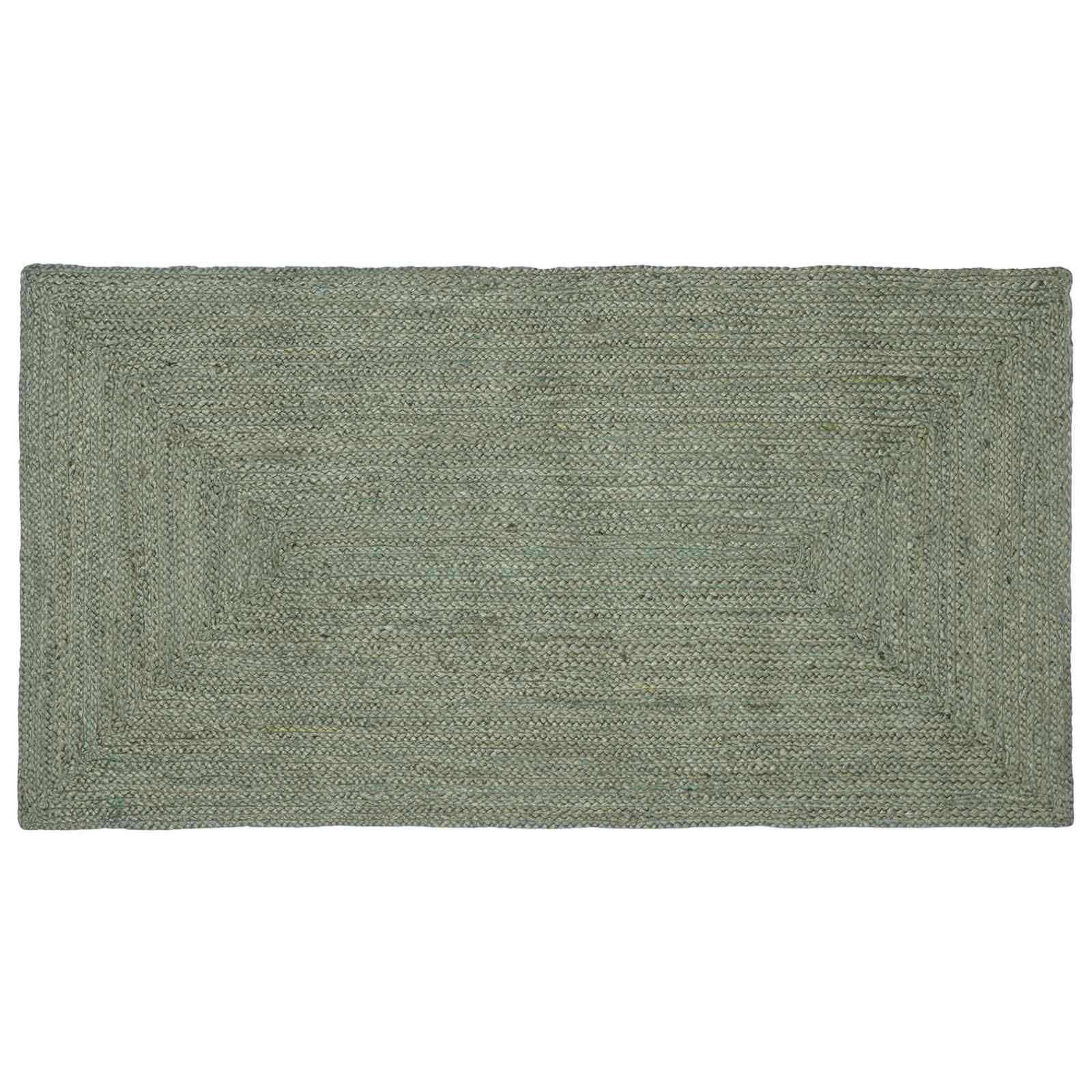 vidaXL Bereichsteppiche Rechtwinklig Olive Grün 60 x 110 cm Jute