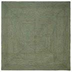 vidaXL Bereichsteppiche Quadratisch Olive Grün 200 x 200 cm Jute