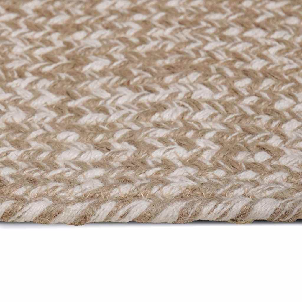 vidaXL Bereichsteppiche Natürlich und Weiß 60 x 110 cm Jute