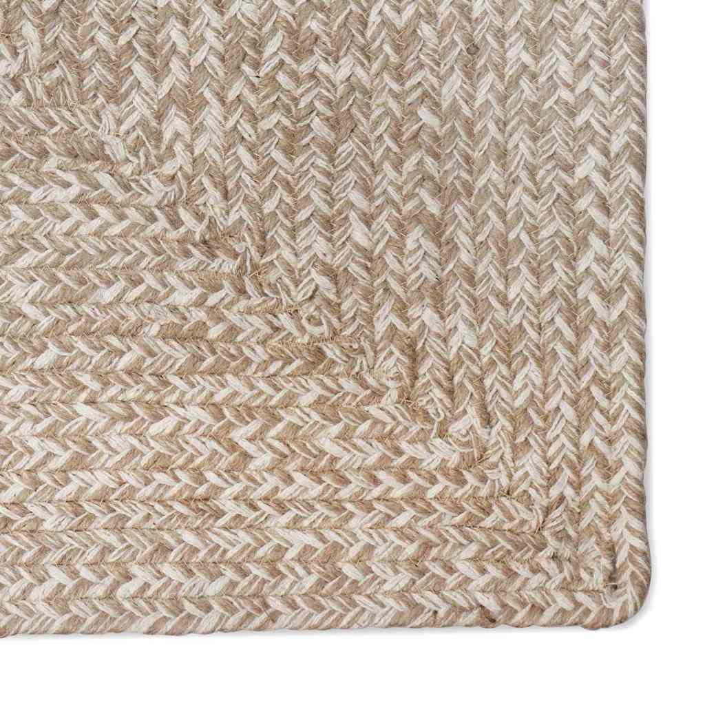 vidaXL Bereichsteppiche Natürlich und Weiß 60 x 110 cm Jute