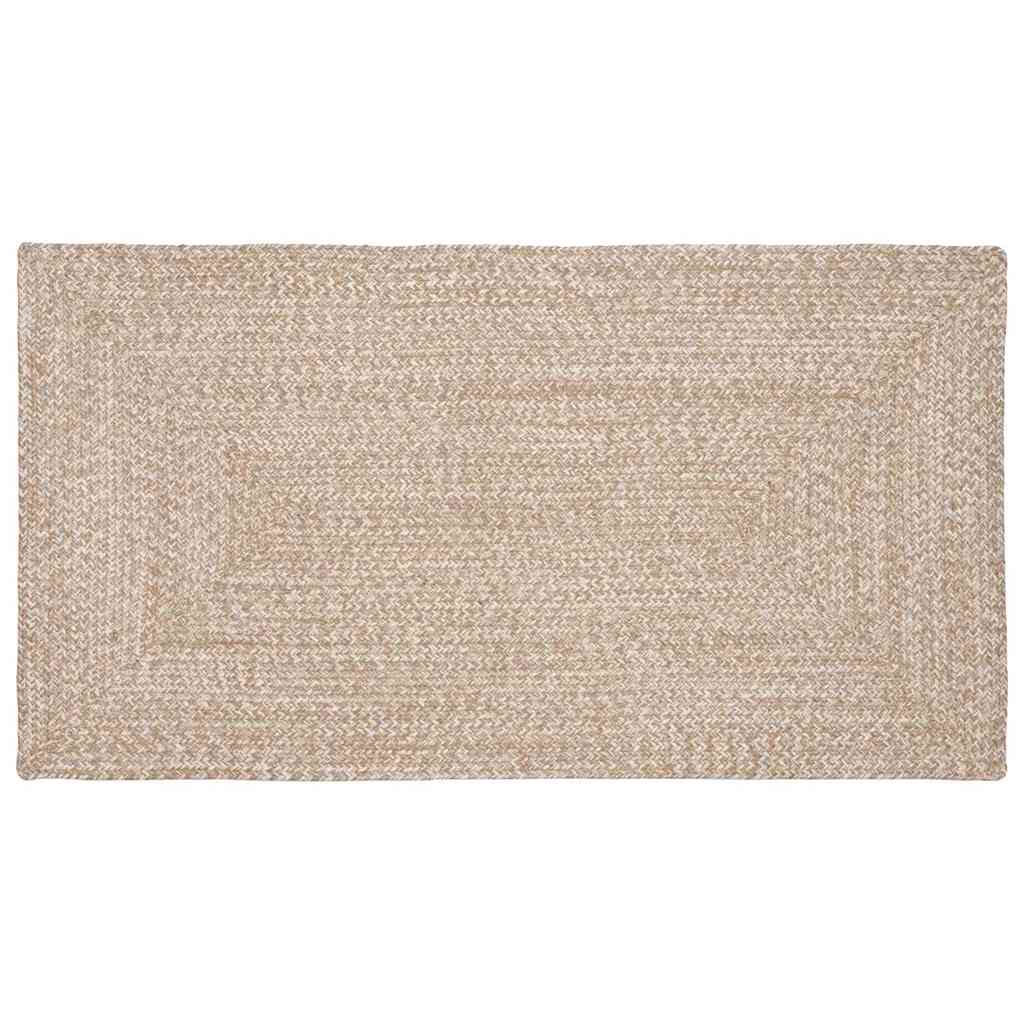 vidaXL Bereichsteppiche Natürlich und Weiß 60 x 110 cm Jute