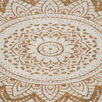 vidaXL Bereichsteppiche Floral Natur mit weißem Druck 100 x 152 cm