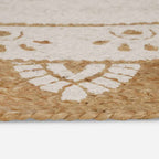 vidaXL Bereichsteppiche Floral Natur mit weißem Druck 100 x 152 cm