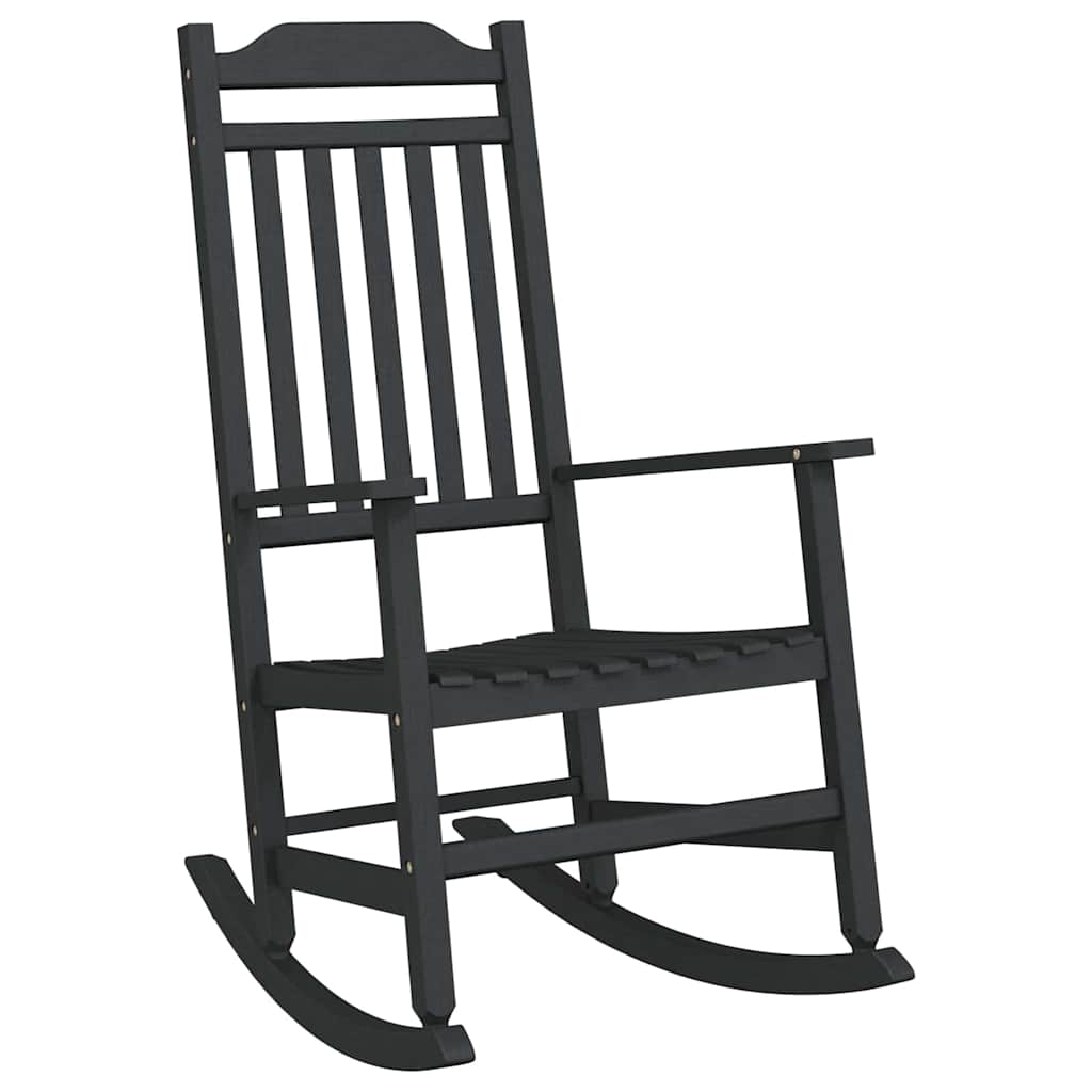 vidaXL Schaukelstuhl Schwarz 84 x 65 x 114 cm Harz