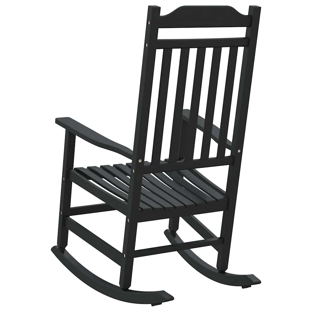 vidaXL Schaukelstuhl Schwarz 84 x 65 x 114 cm Harz