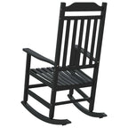vidaXL Schaukelstuhl Schwarz 84 x 65 x 114 cm Harz