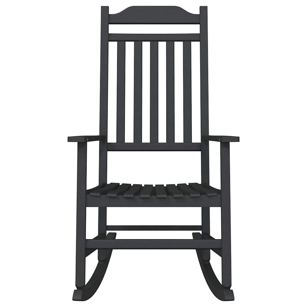 vidaXL Schaukelstuhl Schwarz 84 x 65 x 114 cm Harz