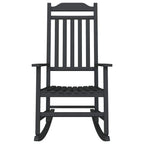 vidaXL Schaukelstuhl Schwarz 84 x 65 x 114 cm Harz