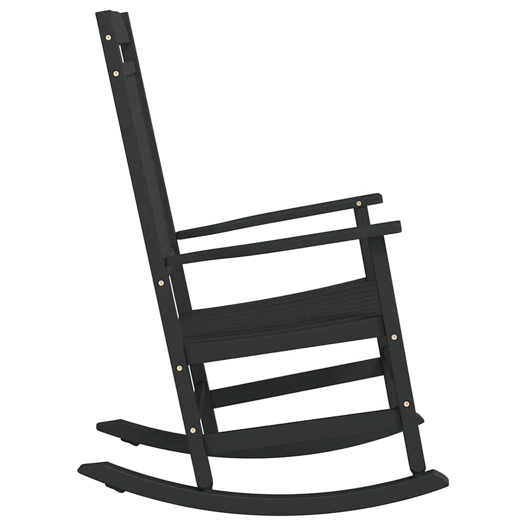 vidaXL Schaukelstuhl Schwarz 84 x 65 x 114 cm Harz