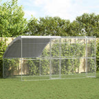 vidaXL Hühnerkäfig 2 pcs Silber 400 x 200 x 200 cm Stahl und PE