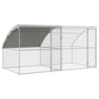 vidaXL Hühnerkäfig 2 pcs Silber 400 x 200 x 200 cm Stahl und PE